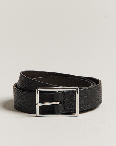 Men |  | Anderson's | Reversible Grained Leather Belt 3 cm Black/Brown