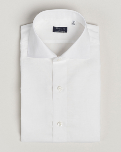  Milano Slim Linen Dress Shirt White