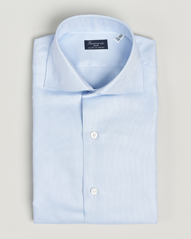 Men |  | Finamore Napoli | Milano Slim Royal Oxford Shirt Light Blue