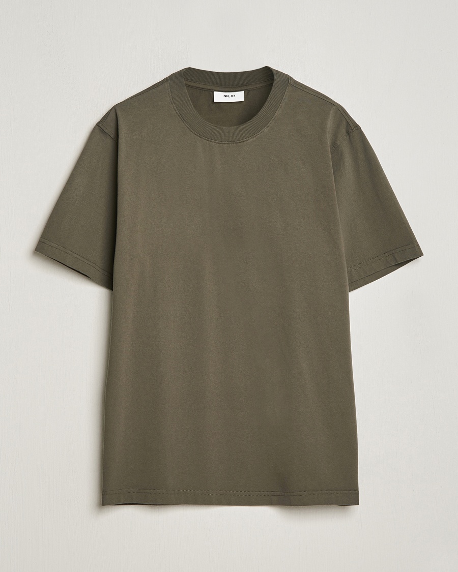 NN07 Adam Crew Neck T-Shirt Capers Green – Green