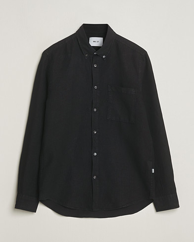 Men |  | NN07 | Arne Linen Shirt Black
