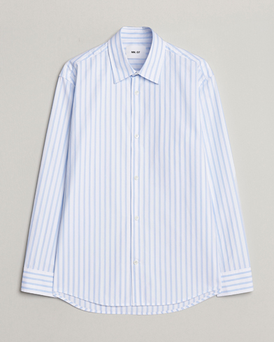 Men |  | NN07 | Freddy Poplin Striped Shirt Blue/White