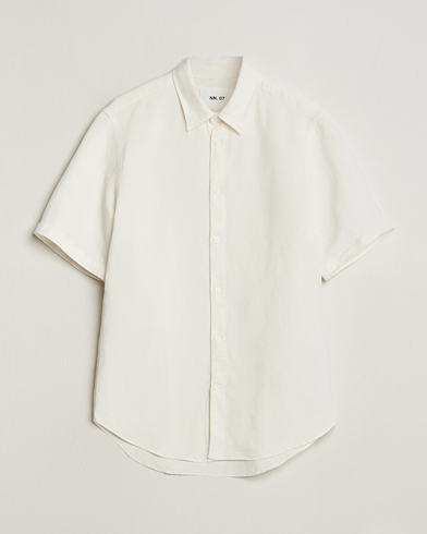 Men |  | NN07 | Arne Tencel/Linen Short Sleeve Shirt White
