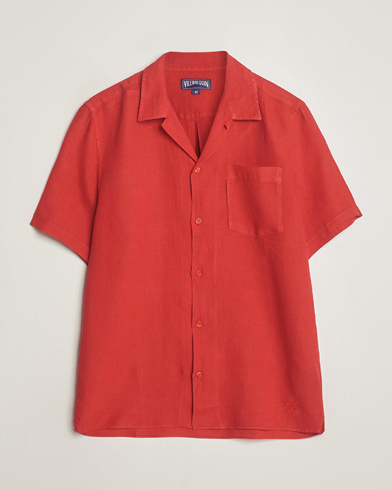 Men |  | Vilebrequin | Carhli Resort Short Sleeve Shirt Mouline Rouge