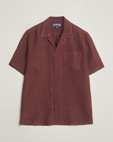 Men |  | Vilebrequin | Carhli Resort Short Sleeve Shirt Acajou
