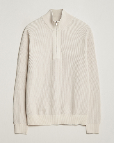 Men |  | J.Lindeberg | Alex Half Zip Organic Cotton Sweater Moonbeam