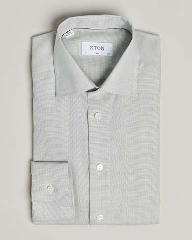 Men |  | Eton | Slim Fit Twill Shirt Mid Green
