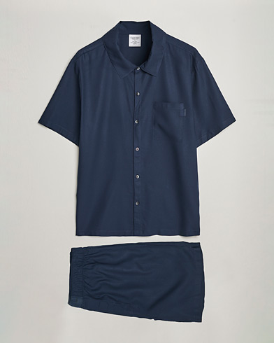 Men |  | Calvin Klein | Viscose Short Sleeve Pyjama Set Blue Shadow