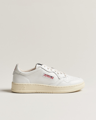 Men |  | Autry | Medalist Low Leather Sneaker White/Red