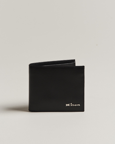 Men |  | Kiton | Saffiano Leather Wallet Black