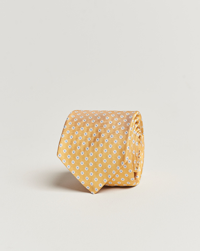 Men |  | Kiton | Micro Flower Silk Tie Yellow