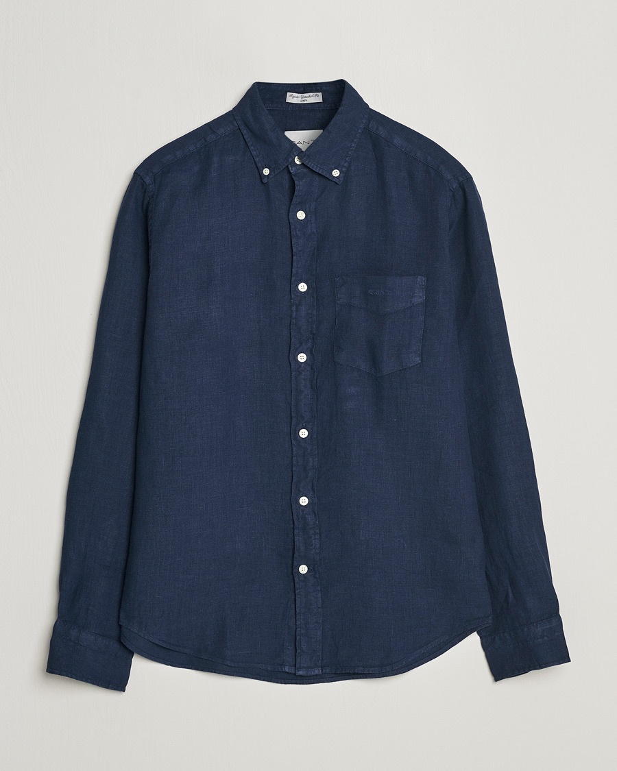 Gant Kids Beige Regular Fit Solid Linen Shirt main image 1