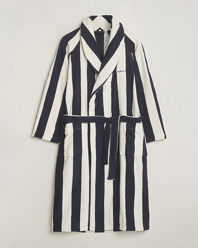 Men | Robes | GANT | Striped Robe Evening Blue/White