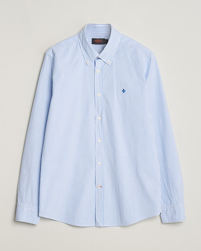 Men |  | Morris | Slim Fit Seersucker Shirt Light Blue