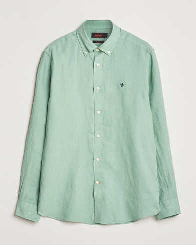  Douglas Linen Button Down Shirt Light Green