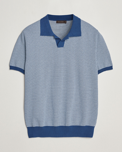 Men |  | Oscar Jacobson | Dalius Structured Cotton Polo Blue