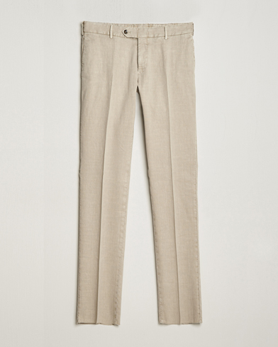 Men |  | PT01 | Slim Fit Linen Drawstring Pants Light Beige