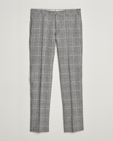 Men |  | PT01 | Slim Fit Glencheck Trousers Grey/Blue