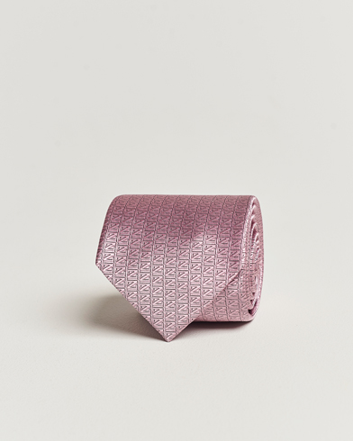 Men |  | Zegna | Monogram Silk Tie Pink