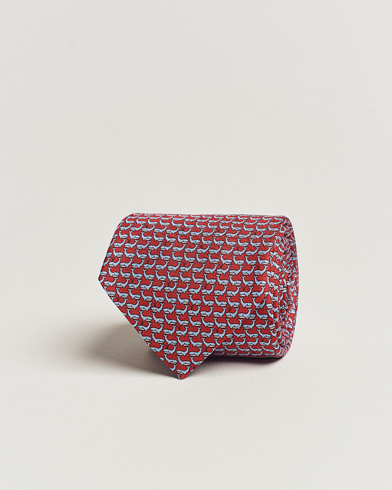 Men |  | Zegna | Animal Print Silk Tie Red