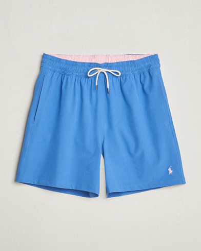 Men | Drawstring swim shorts | Polo Ralph Lauren | Recycled Traveler Boxer Swimshorts New England Blue