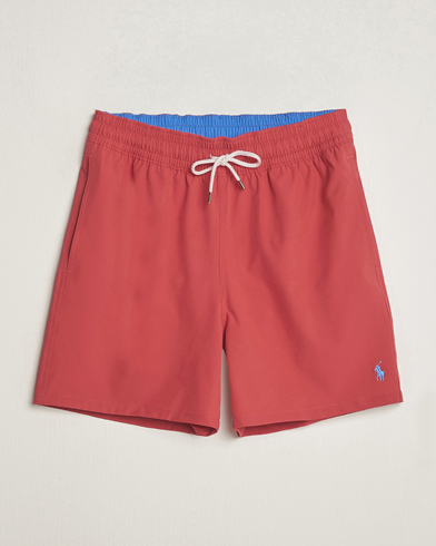 Men | Drawstring swim shorts | Polo Ralph Lauren | Recycled Traveler Boxer Swimshorts Nantucket Red