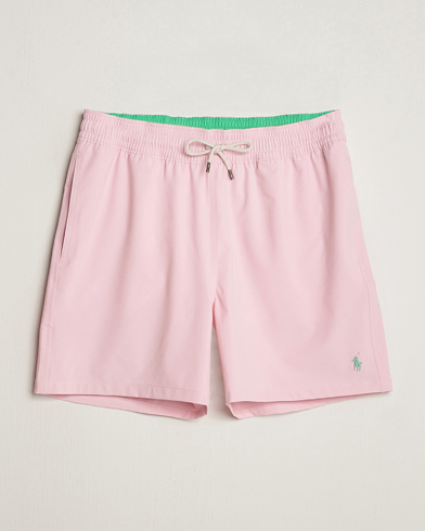 Men | Drawstring swim shorts | Polo Ralph Lauren | Recycled Traveler Boxer Swimshorts Garden Pink