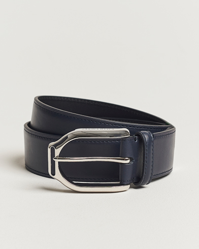 Men |  | Ralph Lauren Purple Label | Darwin Leather Belt Navy Calf