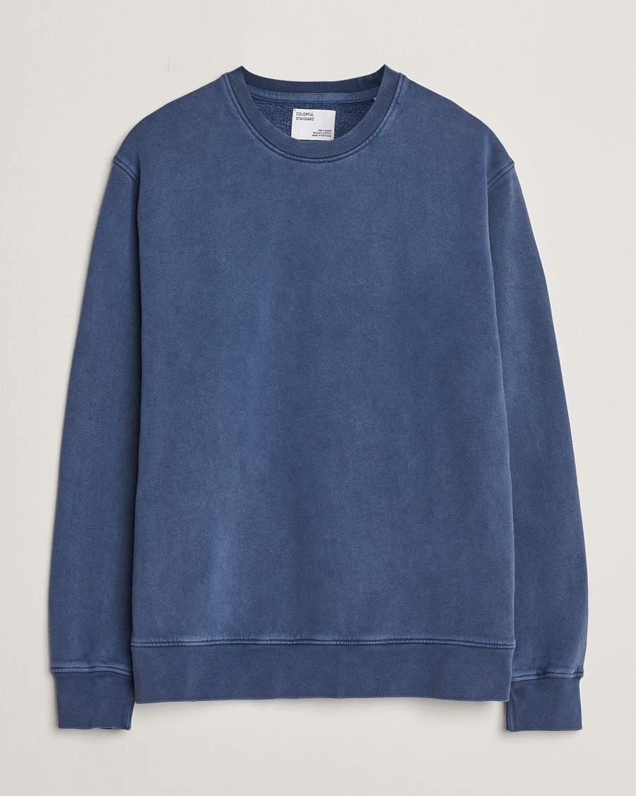Colorful Standard Classic Organic Crew Neck Sweat Neptune Blue – Blue