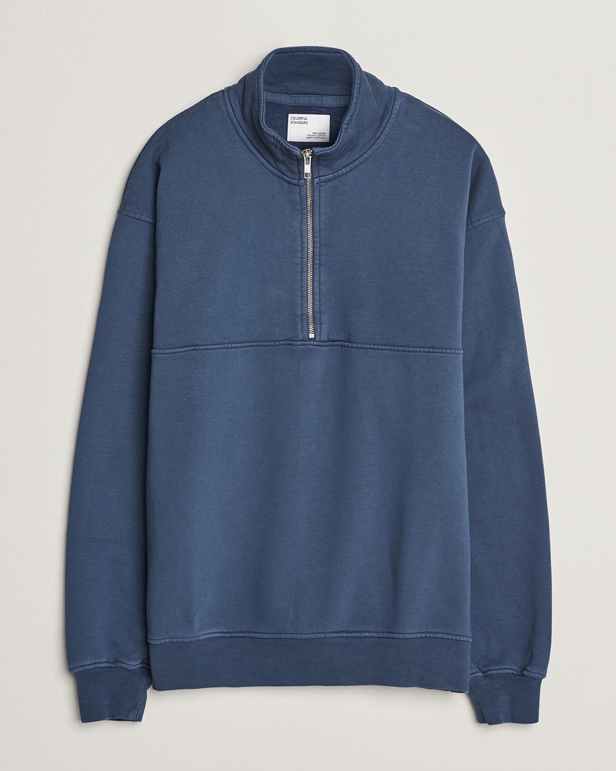 GANT Classic Cotton Half Zip Evening Blue at CareOfCarl.com