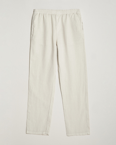Men |  | Aspesi | Ventura Drawstring Linen Pants Light Beige