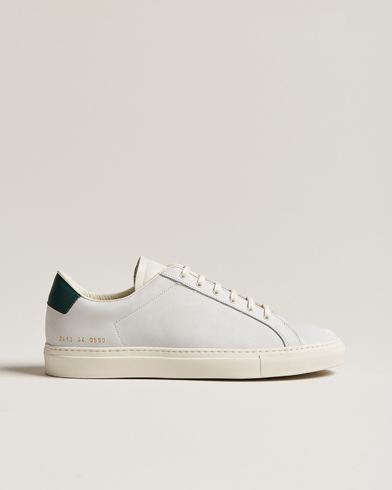 Men |  | Common Projects | Retro Pebbled Nappa Leather Sneaker White/Green