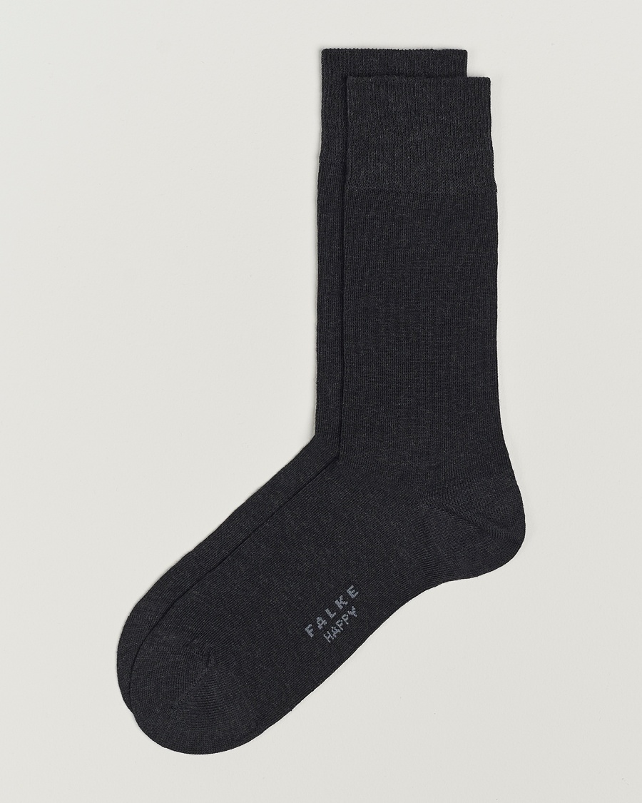 Falke Happy 2-Pack Cotton Socks Anthracite Melange – Grey