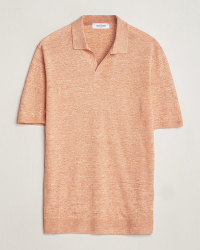 Men |  | Gran Sasso | Knitted Linen Polo Orange