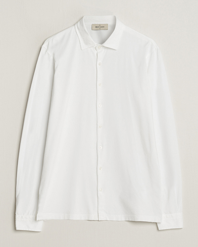 Men |  | Gran Sasso | Washed Cotton Jersey Shirt White