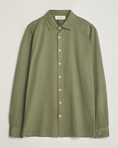 Men |  | Gran Sasso | Washed Cotton Jersey Shirt Green