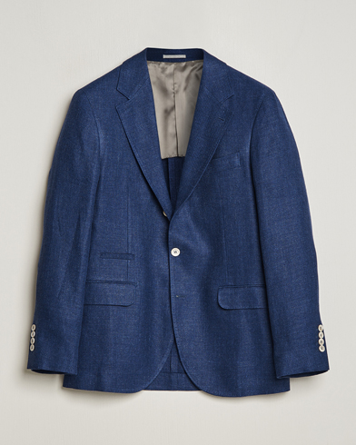 Men |  | Brunello Cucinelli | Linen/Silk Blazer Indigo Blue