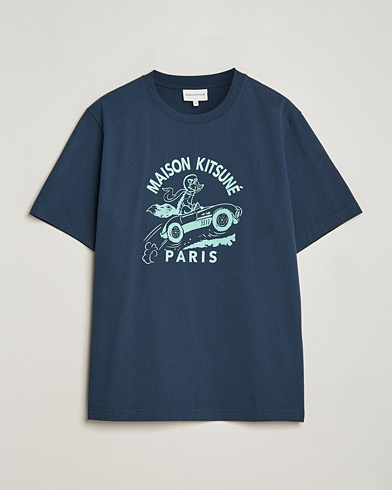 Men | Maison Kitsuné | Maison Kitsuné | Racing Fox T-Shirt Ink Blue