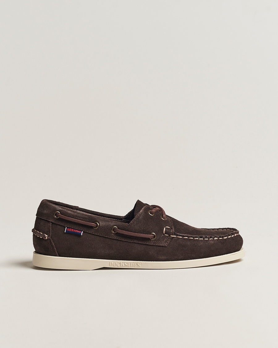 Sebago Docksides Suede Boat Shoe Moka Brown – Brown