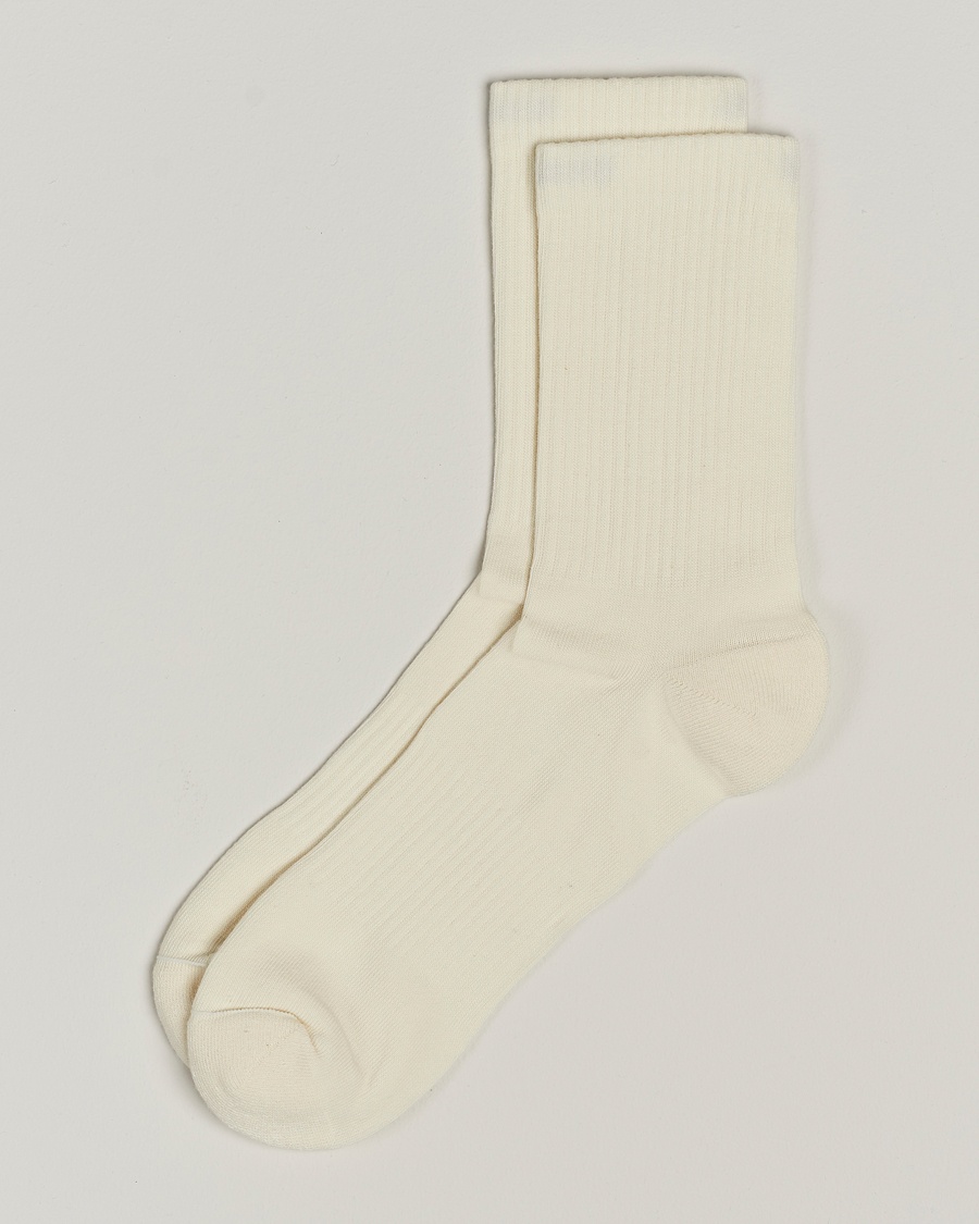 Sweyd Crew Cotton Socks White – White