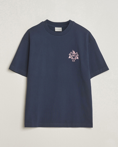 Men |  | Drôle de Monsieur | Blason Embroidered T-Shirt Midnight Blue
