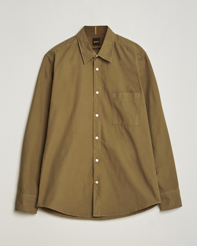 Men |  | BOSS ORANGE | Relegant Cotton Pocket Shirt Open Green