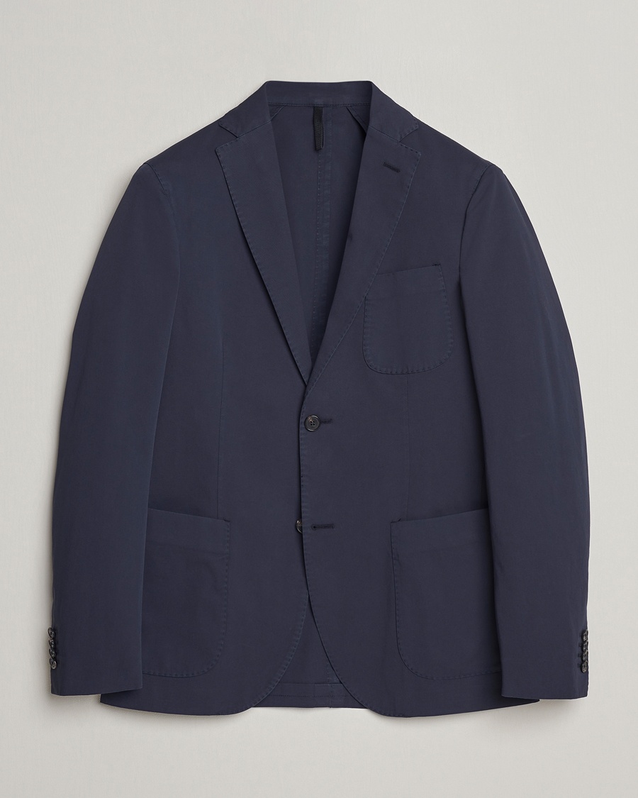 Incotex Unconstructed Comfort Cotton Blazer Navy – Blue