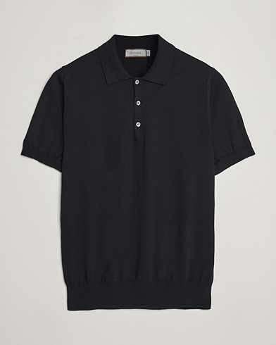 Men |  | Canali | Cotton Short Sleeve Polo Black