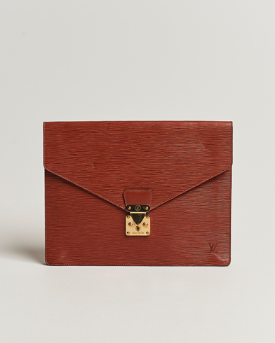 Men | Pre-owned Accessories | Louis Vuitton Pre-Owned | Senateur Epi Leather Document Case Brown