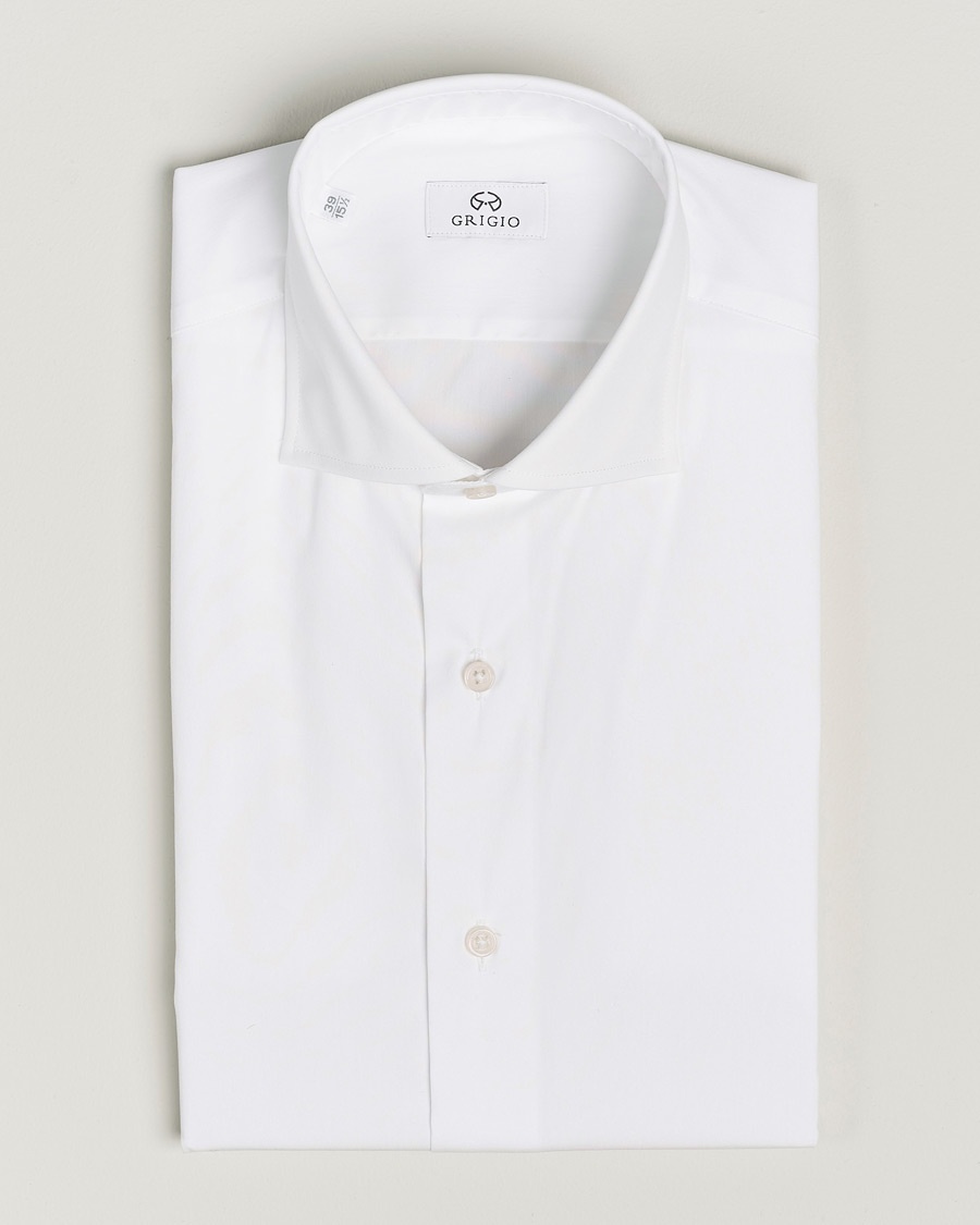 Grigio Comfort Stretch Dress Shirt White – White