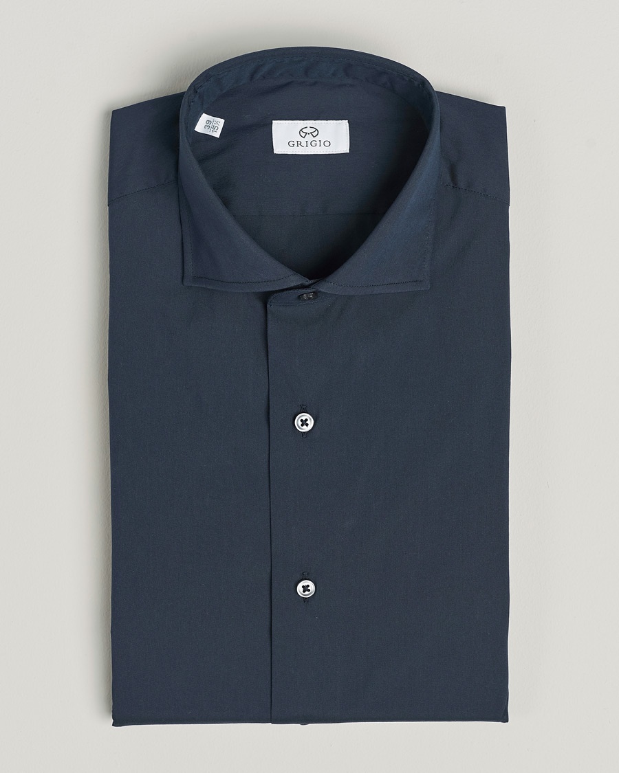 Grigio Comfort Stretch Dress Shirt Navy – Blue