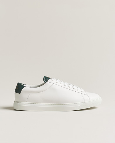 Men | Sneakers | Zespà | ZSP4 Nappa Leather Sneakers White/Dark Green