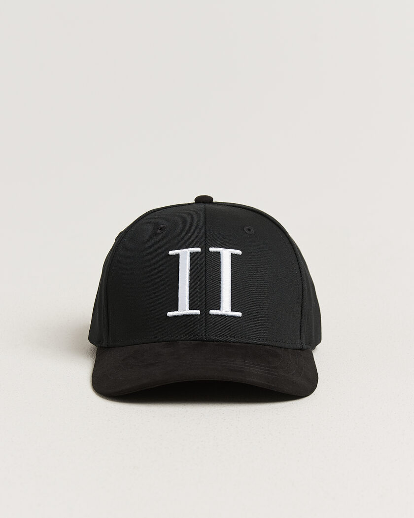 LES DEUX Baseball Cap Suede II Black/White – Black