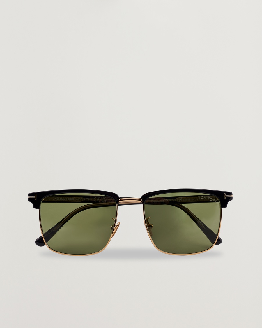 Tom Ford Hudson FT0997-H Metal Sunglasses Black/Green – Black